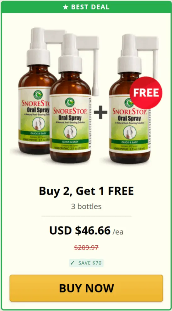 SnoreStop Spray offer Price